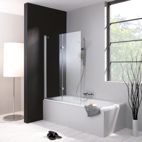 Einflügeliger Badewannen-Duschwand - 501 DESIGN PURE - Hüppe - rahmenlos