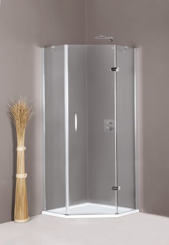 Einflügelige Duschwand - AURA ELEGANCE - Hüppe - für Eckeinbau / teilgerahmt