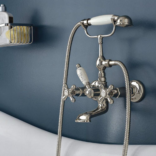 Zweigriffmischer für Badewanne - ET116NI - Sbordoni - wandmontiert / Metall / für Badezimmer