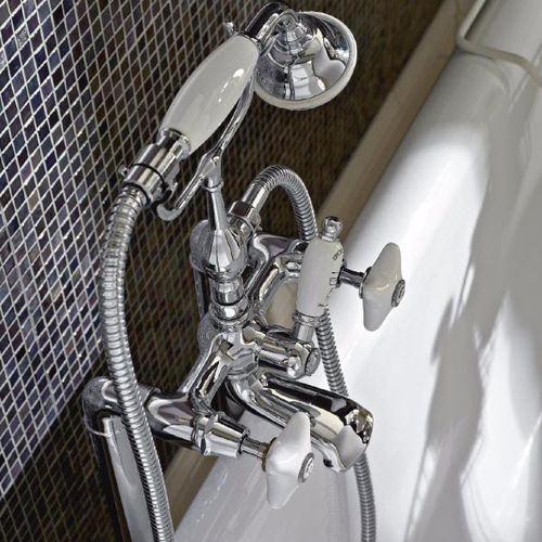 Zweigriffmischer für Badewanne - MG116CCR - Sbordoni - bodenstehend / Metall / für Badezimmer