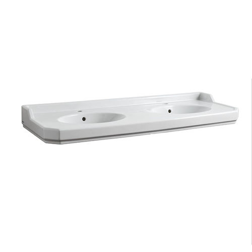 Konsole Waschbecken - 9200 - Sbordoni - Keramik / doppelt / rechteckig