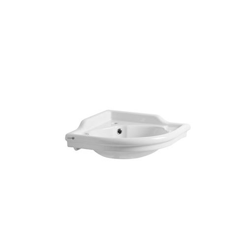 Wand-Waschbecken - 7050 - Sbordoni - Keramik / für Eckeinbau / 1-Loch