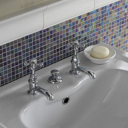 Einhebelmischer für Waschtisch - PA117DCR - Sbordoni - Aufsatz / Metall / für Badezimmer