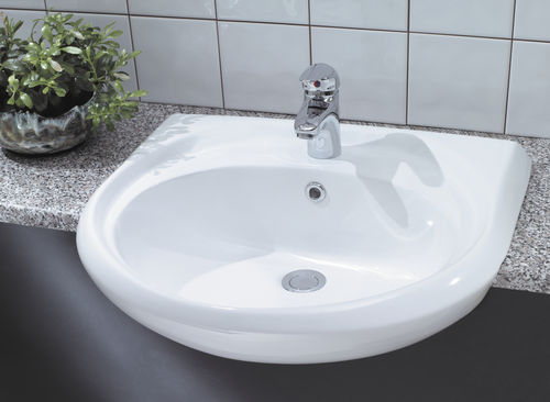 Halbeinbauwaschbecken - ATLAS COMMERCIAL: ARWHBA1/ARWHBA2  - Lecico - Keramik / oval / modern