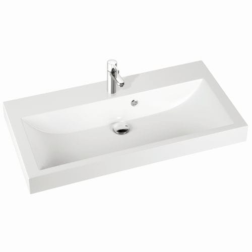 Aufsatzwaschbecken - ARGO - Marmorin - Keramik / rechteckig / modern