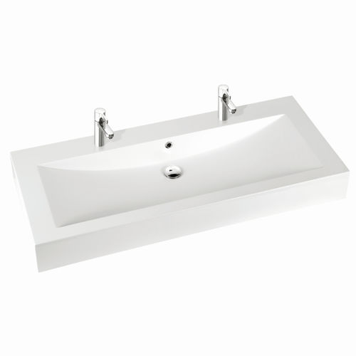 Aufsatzwaschbecken - CETO 130 - Marmorin - Keramik / rechteckig / modern