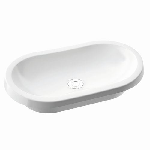 Aufsatzwaschbecken - PIA 60 - Marmorin - Keramik / oval / modern