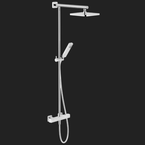 Thermostatische Duschsäule - LOOP: LP90030/30CR - Nobili Rubinetterie - wandmontiert / modern / mit Handbrause