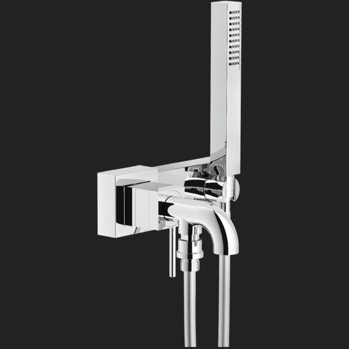Einhebelmischer für Badewanne - CUBE: CB00510CR - Nobili Rubinetterie - für Dusche / wandmontiert / Messing