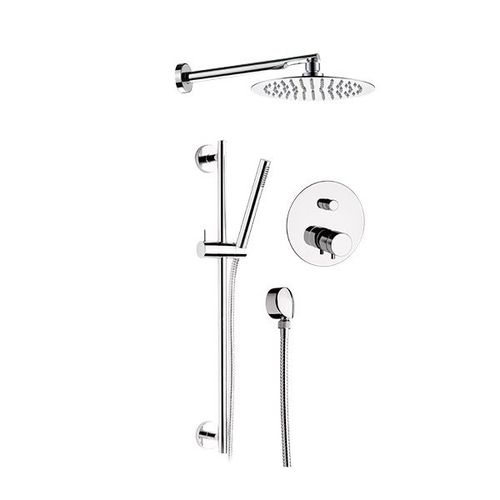 Wandmontiertes Duschsystem - NT09S01UFM20 SERIES - Remer Rubinetterie - modern / mit Handbrause / thermostatisch
