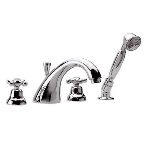 Zweigriffmischer für Badewanne - 06LI - Remer Rubinetterie - Aufsatz / verchromter Messing / für Badezimmer