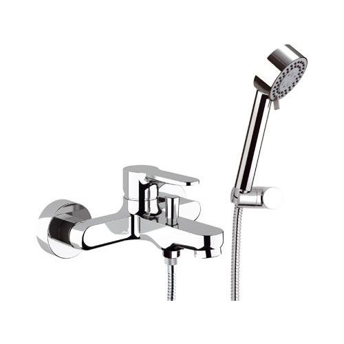 Einhebelmischer für Dusche - W02 - Remer Rubinetterie - für Badewanne / wandmontiert / verchromter Messing