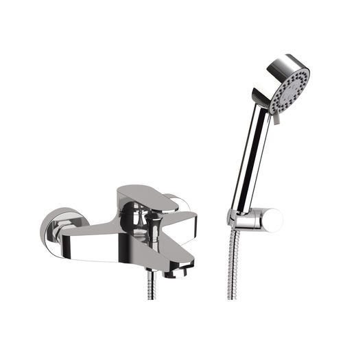 Einhebelmischer für Dusche - L02 - Remer Rubinetterie - für Badewanne / wandmontiert / verchromter Messing