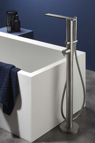 Einhebelmischer für Badewanne - PR50DA201INOX - Ritmonio Rubinetterie Srl - bodenstehend / Edelstahl / für Badezimmer