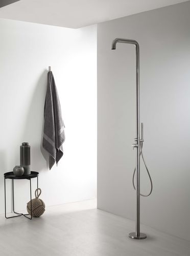 Duschsäule für Gewerbegebrauch - E0BA0478INOX - Ritmonio Rubinetterie Srl - mit Handbrause