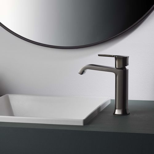 Einhebelmischer für Waschtisch - PR35AU201CRB+PR35MA101CRB - Ritmonio Rubinetterie Srl - Aufsatz / verchromter Messing / für den Innenraum