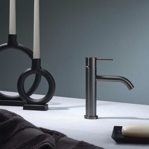 Einhebelmischer für Waschtisch - E0BA0123DSINOX - Ritmonio Rubinetterie Srl - Aufsatz / Edelstahl / für Badezimmer