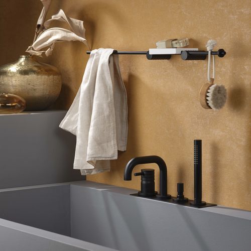 Einhebelmischer für Badewanne - PR51ES101C04+PR51MC103C04 - Ritmonio Rubinetterie Srl - Aufsatz / verchromter Messing / für Badezimmer