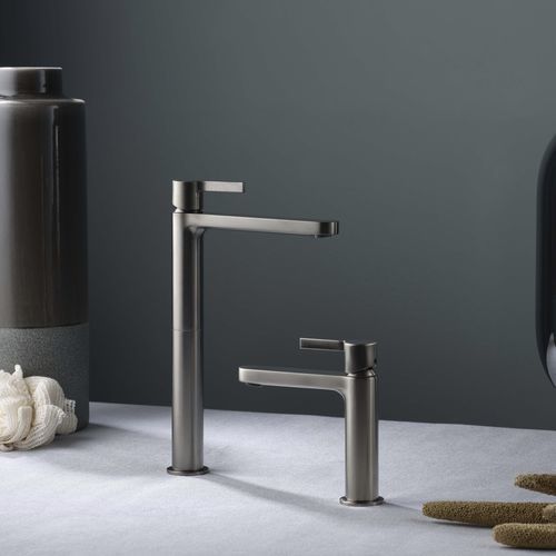 Einhebelmischer für Waschtisch - PR34AF201IX - Ritmonio Rubinetterie Srl - Aufsatz / verchromter Messing / für Badezimmer