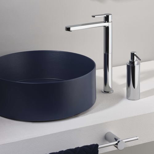 Einhebelmischer für Waschtisch - PR37AF201CRL - Ritmonio Rubinetterie Srl - Aufsatz / verchromter Messing / für Badezimmer