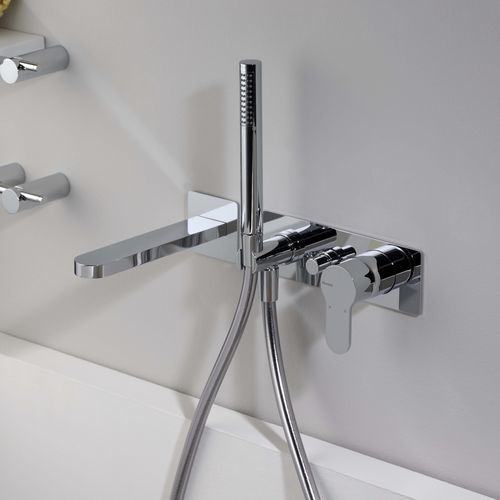 Einhebelmischer für Badewanne - PR37EB101CRL - Ritmonio Rubinetterie Srl - wandmontiert / Einbau / verchromter Messing