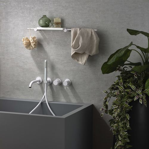 Einhebelmischer für Badewanne - PR51EM201+PR51MC101 - Ritmonio Rubinetterie Srl - wandmontiert / Einbau / verchromter Messing