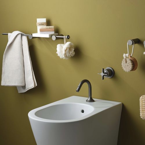 Bidet-Einhebelmischer - PR53CR211F31 - Ritmonio Rubinetterie Srl - Aufsatz / verchromter Messing / für Badezimmer