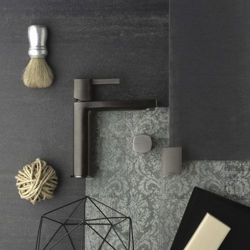 Einhebelmischer für Waschtisch - PR43AU101BLX+PR43MA101BLX - Ritmonio Rubinetterie Srl - Aufsatz / gebürstetes Messing / für Badezimmer