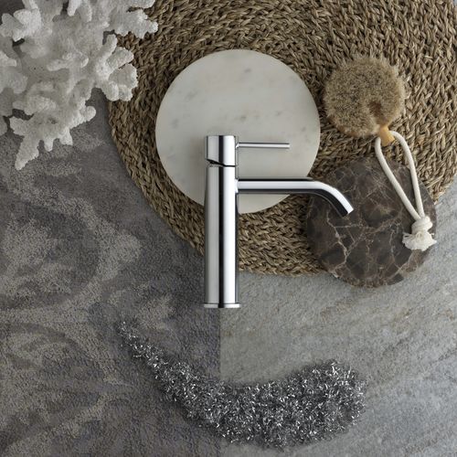 Einhebelmischer für Waschtisch - PR52AA201 - Ritmonio Rubinetterie Srl - Aufsatz / verchromter Messing / für Badezimmer