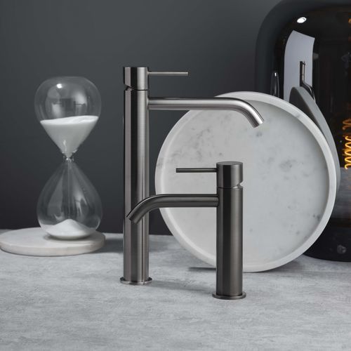 Einhebelmischer für Waschtisch - PR52AF201IX - Ritmonio Rubinetterie Srl - Aufsatz / gebürstetes Messing / für Badezimmer