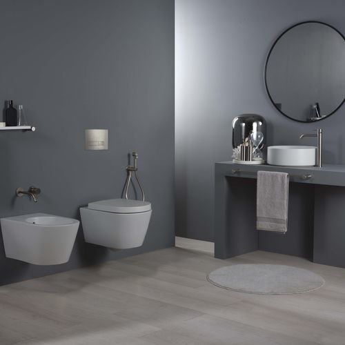 Bidet-Einhebelmischer - PR52BH201IX - Ritmonio Rubinetterie Srl - wandmontiert / gebürstetes Messing / für Badezimmer