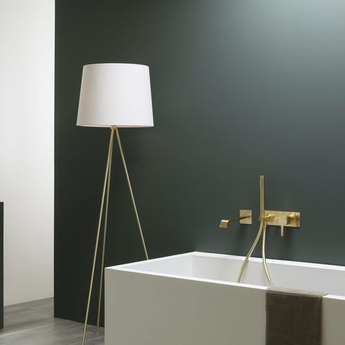 Badewannen-Einhebelmischer - PR35EM101GOX+PR35MC101GOX - Ritmonio Rubinetterie Srl - wandmontiert / gebürstetes Messing / für Badezimmer