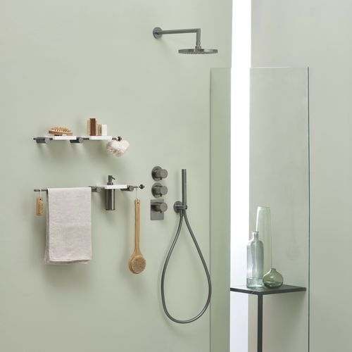 Einhebelmischer für Dusche - PR47HD201 - Ritmonio Rubinetterie Srl - wandmontiert / verchromter Messing / für Badezimmer