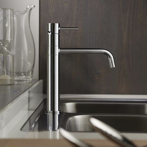 Einhebelmischer für Waschtisch - E0CU220CRL - Ritmonio Rubinetterie Srl - Aufsatz / verchromter Messing / für Küche