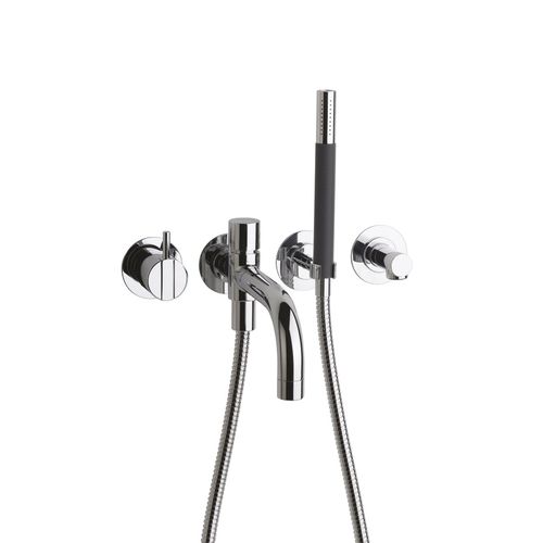 Einhebelmischer für Badewanne - 2141DT8T3 series - VOLA - Einbau / Edelstahl / für Badezimmer