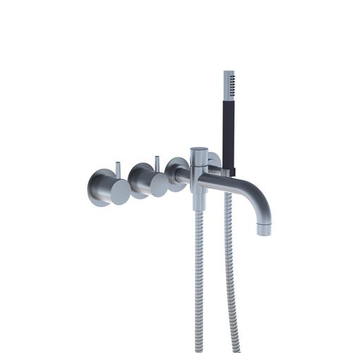 Zweigriffmischer für Badewanne - 641DT8 series - VOLA - Einbau / Edelstahl / für Badezimmer