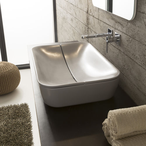 Aufsatzwaschbecken - 9003 - Scarabeo Ceramiche - Keramik / rechteckig / ohne Öffnung