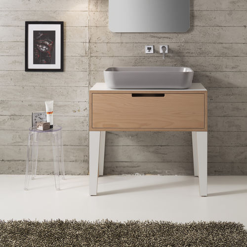Aufsatzwaschbecken - 9007 - Scarabeo Ceramiche - Keramik / rechteckig / ohne Öffnung