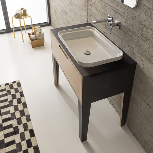 Einbauwaschbecken - 9008 - Scarabeo Ceramiche - Keramik / rechteckig / ohne Öffnung