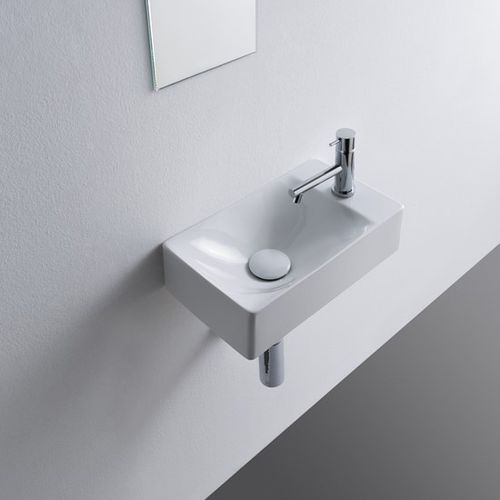Wand-Waschbecken - 1502 - Scarabeo Ceramiche - Keramik / rechteckig / 1-Loch