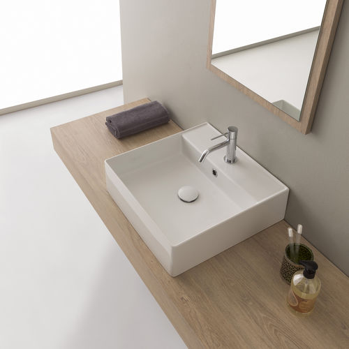 Aufsatzwaschbecken - 5104 - Scarabeo Ceramiche - Keramik / quadratisch / 1-Loch