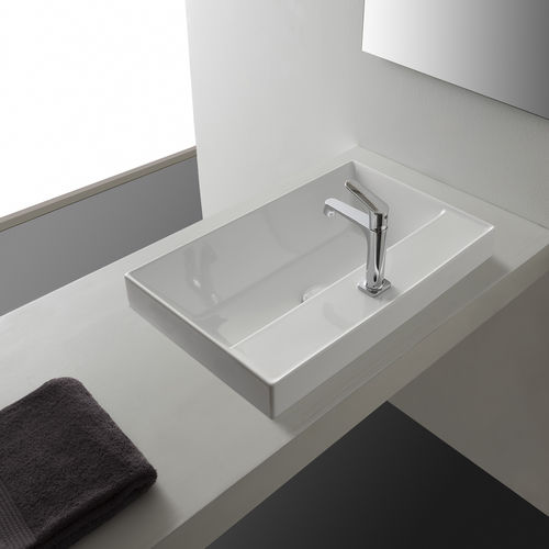 Einbauwaschbecken - 5109  - Scarabeo Ceramiche - Keramik / rechteckig / 1-Loch