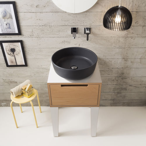 Freistehender Waschtisch-Unterschrank - 9011 - Scarabeo Ceramiche - Holz / modern / ohne Tür