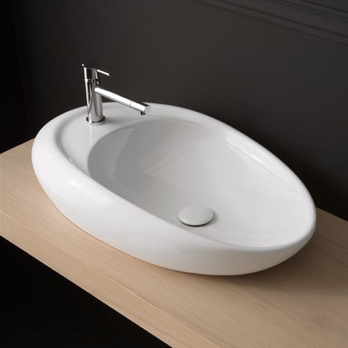 Aufsatzwaschbecken - 8602 - Scarabeo Ceramiche - Keramik / oval / 1-Loch