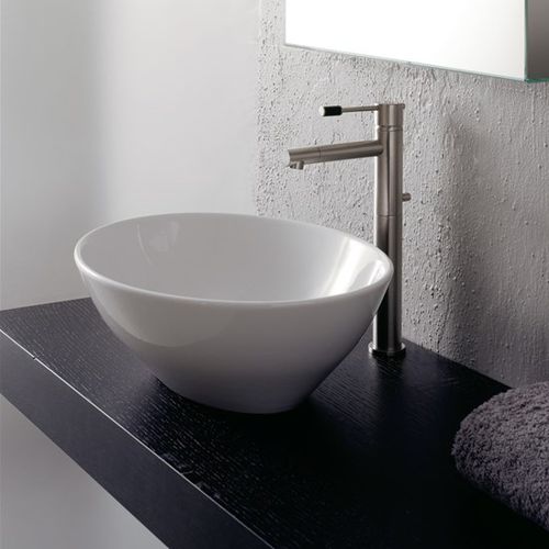 Aufsatzwaschbecken - 8011 - Scarabeo Ceramiche - Keramik / oval / ohne Öffnung