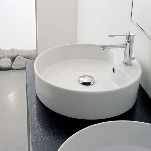 Aufsatzwaschbecken - 8029R - Scarabeo Ceramiche - Keramik / rund / 1-Loch