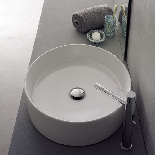 Aufsatzwaschbecken - 8030 - Scarabeo Ceramiche - Keramik / oval / ohne Öffnung