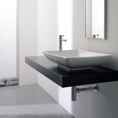 Aufsatzwaschbecken - 8046 - Scarabeo Ceramiche - Keramik / rechteckig / ohne Öffnung