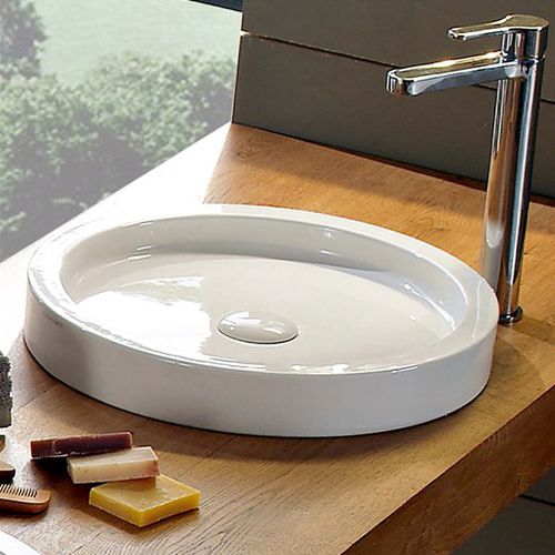 Wandhängendes Waschbecken - Bucket - Scarabeo Ceramiche - Aufsatz / emaillierte Keramik / Porzellan