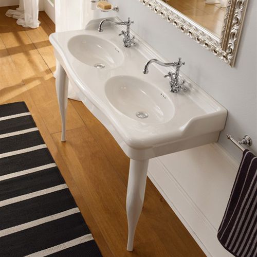 Wand-Waschbecken - 5303 - Scarabeo Ceramiche - Keramik / doppelt / oval